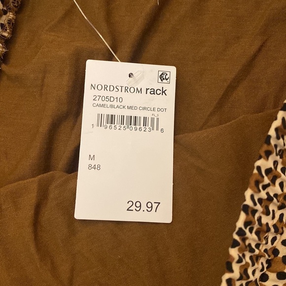 NWT Max Studio Women’s Black and Brown Polka Dot Skirt Size M - Picture 6 of 8